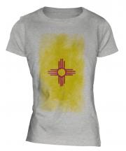 New Mexico State Faded Flag Ladies T-Shirt