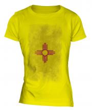 New Mexico State Faded Flag Ladies T-Shirt