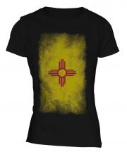 New Mexico State Faded Flag Ladies T-Shirt