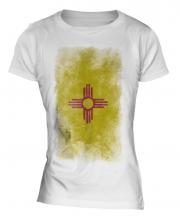 New Mexico State Faded Flag Ladies T-Shirt