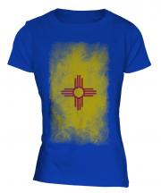 New Mexico State Faded Flag Ladies T-Shirt