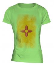 New Mexico State Faded Flag Ladies T-Shirt