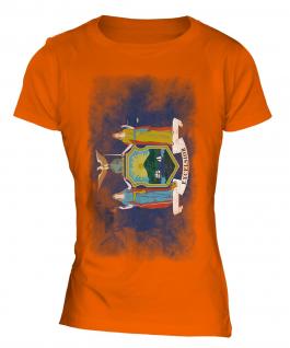 New York State Faded Flag Ladies T-Shirt