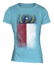 North Carolina State Faded Flag Ladies T-Shirt