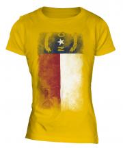 North Carolina State Faded Flag Ladies T-Shirt