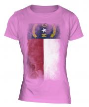 North Carolina State Faded Flag Ladies T-Shirt