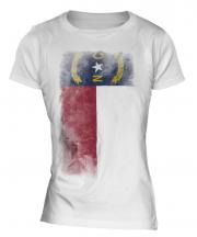 North Carolina State Faded Flag Ladies T-Shirt
