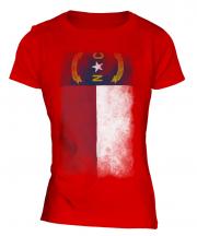 North Carolina State Faded Flag Ladies T-Shirt