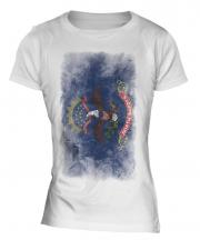 North Dakota State Faded Flag Ladies T-Shirt