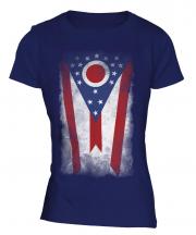 Ohio State Faded Flag Ladies T-Shirt