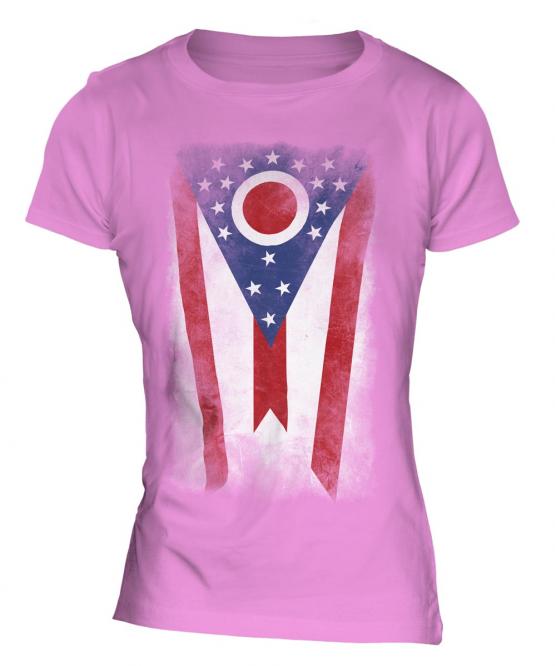 Ohio State Faded Flag Ladies T-Shirt