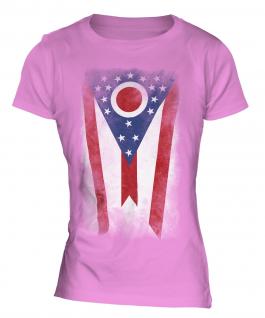 Ohio State Faded Flag Ladies T-Shirt