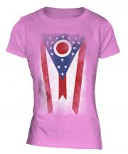 Ohio State Faded Flag Ladies T-Shirt