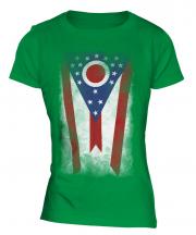 Ohio State Faded Flag Ladies T-Shirt