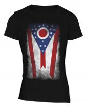 Ohio State Faded Flag Ladies T-Shirt