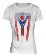 Ohio State Faded Flag Ladies T-Shirt