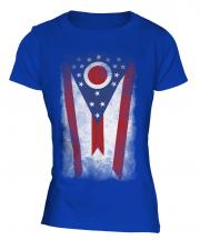 Ohio State Faded Flag Ladies T-Shirt