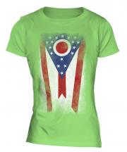 Ohio State Faded Flag Ladies T-Shirt