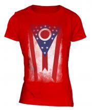 Ohio State Faded Flag Ladies T-Shirt