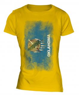 Oklahoma State Faded Flag Ladies T-Shirt