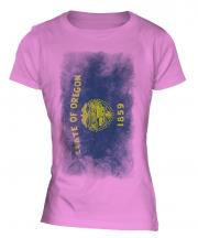 Oregon State Faded Flag Ladies T-Shirt