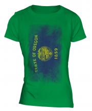 Oregon State Faded Flag Ladies T-Shirt