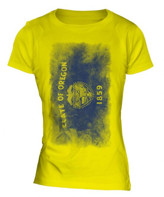Oregon State Faded Flag Ladies T-Shirt