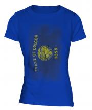 Oregon State Faded Flag Ladies T-Shirt