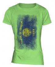 Oregon State Faded Flag Ladies T-Shirt