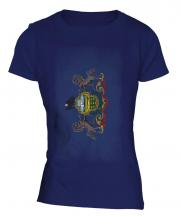 Pennsylvania State Faded Flag Ladies T-Shirt