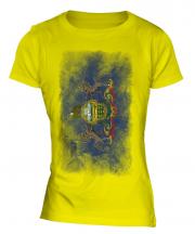 Pennsylvania State Faded Flag Ladies T-Shirt