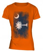 South Carolina State Faded Flag Ladies T-Shirt