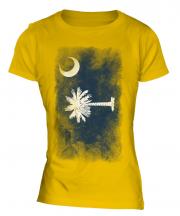 South Carolina State Faded Flag Ladies T-Shirt