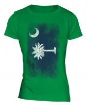 South Carolina State Faded Flag Ladies T-Shirt