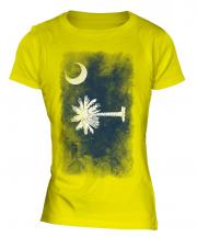 South Carolina State Faded Flag Ladies T-Shirt