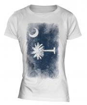 South Carolina State Faded Flag Ladies T-Shirt