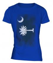 South Carolina State Faded Flag Ladies T-Shirt