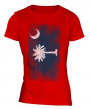 South Carolina State Faded Flag Ladies T-Shirt