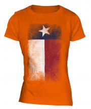 Texas State Faded Flag Ladies T-Shirt