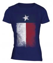 Texas State Faded Flag Ladies T-Shirt