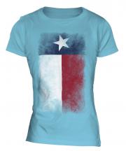 Texas State Faded Flag Ladies T-Shirt