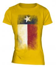 Texas State Faded Flag Ladies T-Shirt