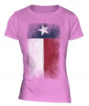 Texas State Faded Flag Ladies T-Shirt