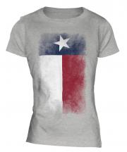 Texas State Faded Flag Ladies T-Shirt