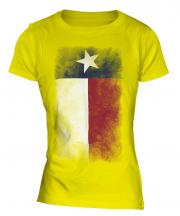 Texas State Faded Flag Ladies T-Shirt