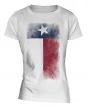 Texas State Faded Flag Ladies T-Shirt