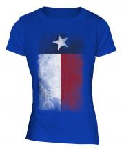 Texas State Faded Flag Ladies T-Shirt