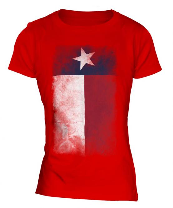 Texas State Faded Flag Ladies T-Shirt
