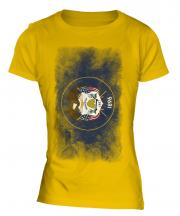 Utah State Faded Flag Ladies T-Shirt