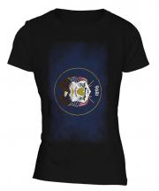 Utah State Faded Flag Ladies T-Shirt
